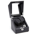 Royce Leather Luxury Battery Powered Double Watch Winder in Genuine Leather